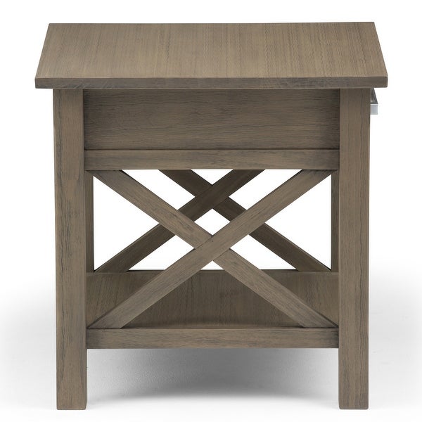 WYNDENHALL Waterloo SOLID WOOD 21 inch Wide Square Contemporary End Side Table - 21 inch Wide