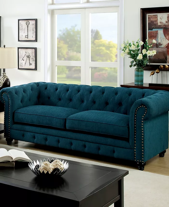 Furniture of America Skyana Upholstered Sofa