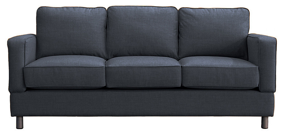 Raleigh Quick Assembly Three Seat Bonner Leg Sofa   Contemporary   Sofas   by Small Space Seating  Houzz