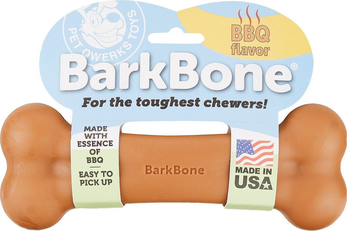 Pet Qwerks BarkBone BBQ Flavor Tough Dog Chew Toy