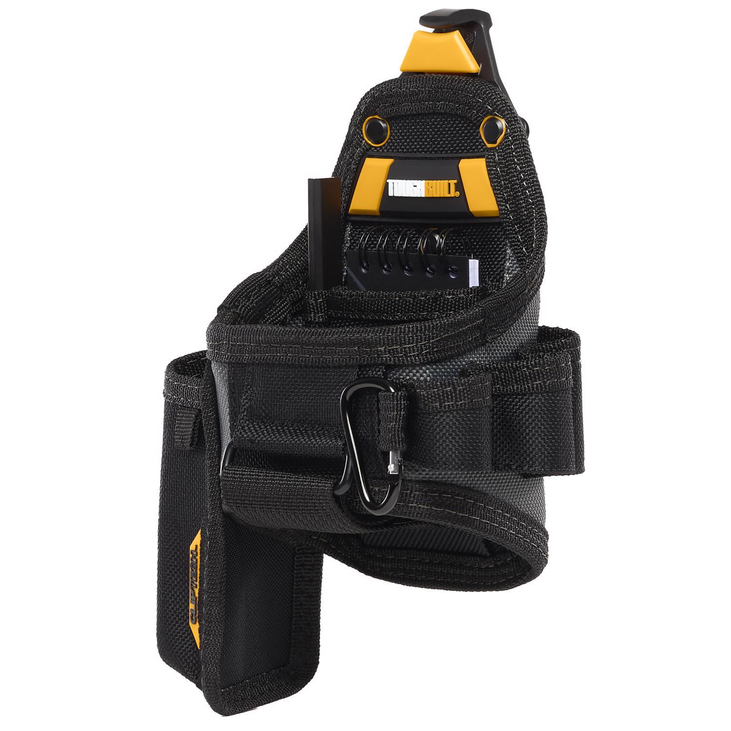 ToughBuilt 7 in. W X 9 in. H Polyester Tape Measure/All Purpose Pouch Tool Bag 7 pocket Black 1 pc