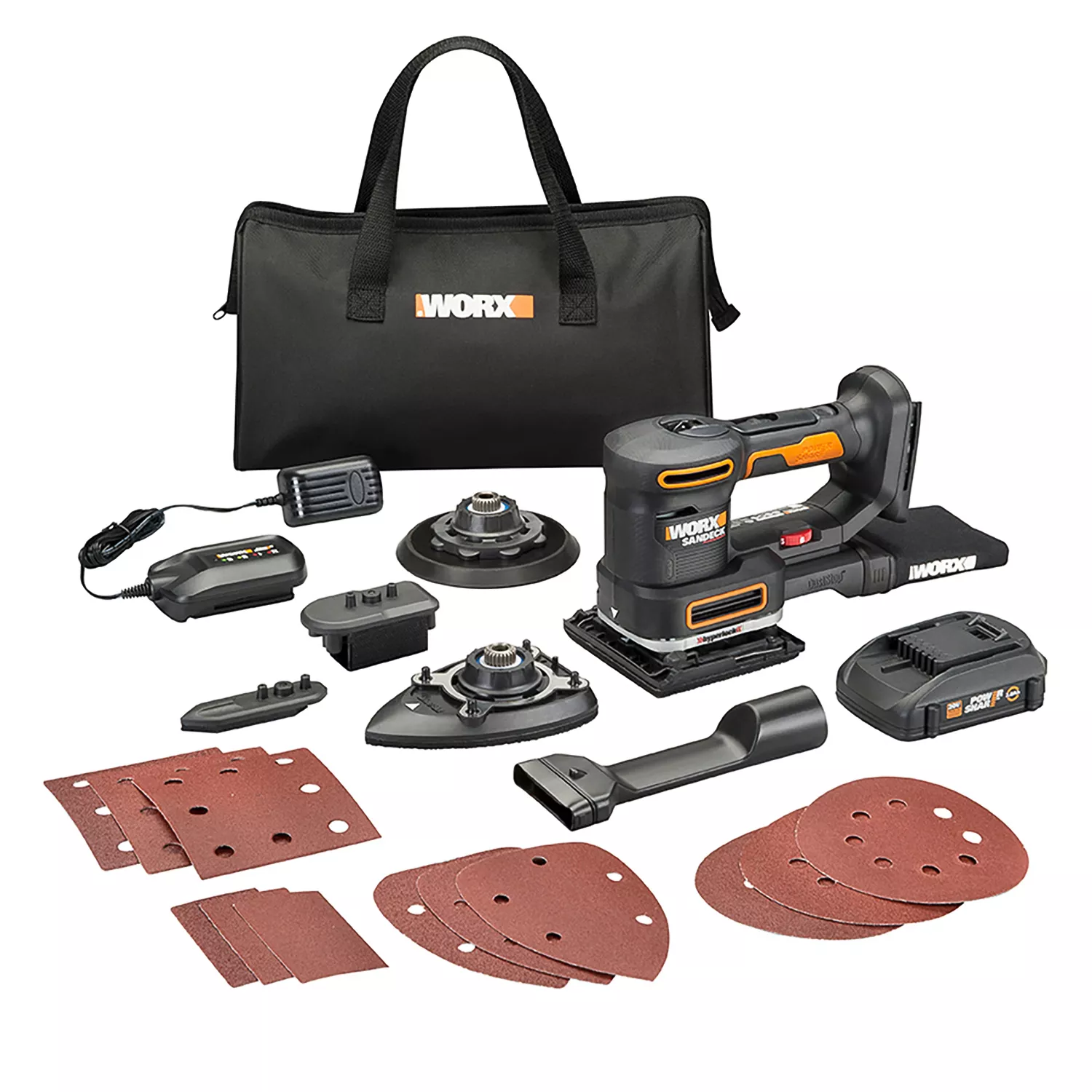 Worx 20V Power Share Cordless Sandeck 5-in-1 Multi-Sander 2