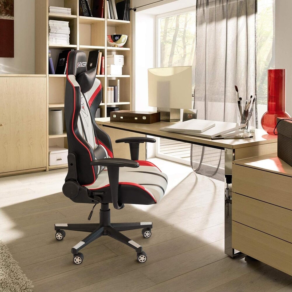 Homall Gaming Chair Racing Office Chair High Back PU Leather Computer Desk Chair Executive and Ergonomic Swivel Chair