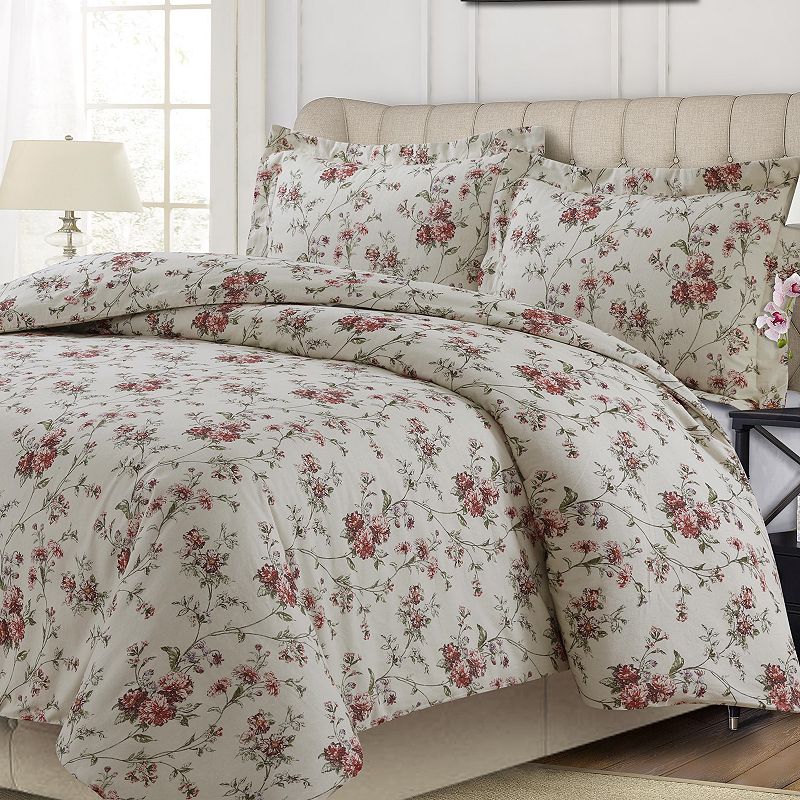 Printed Flannel 3-piece Duvet Cover Set