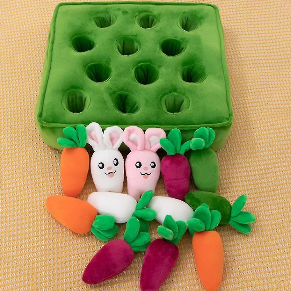 Pull Radish Carrot Toy With 10 Carrots and 2 Rabbits Early Education Toys For Kids