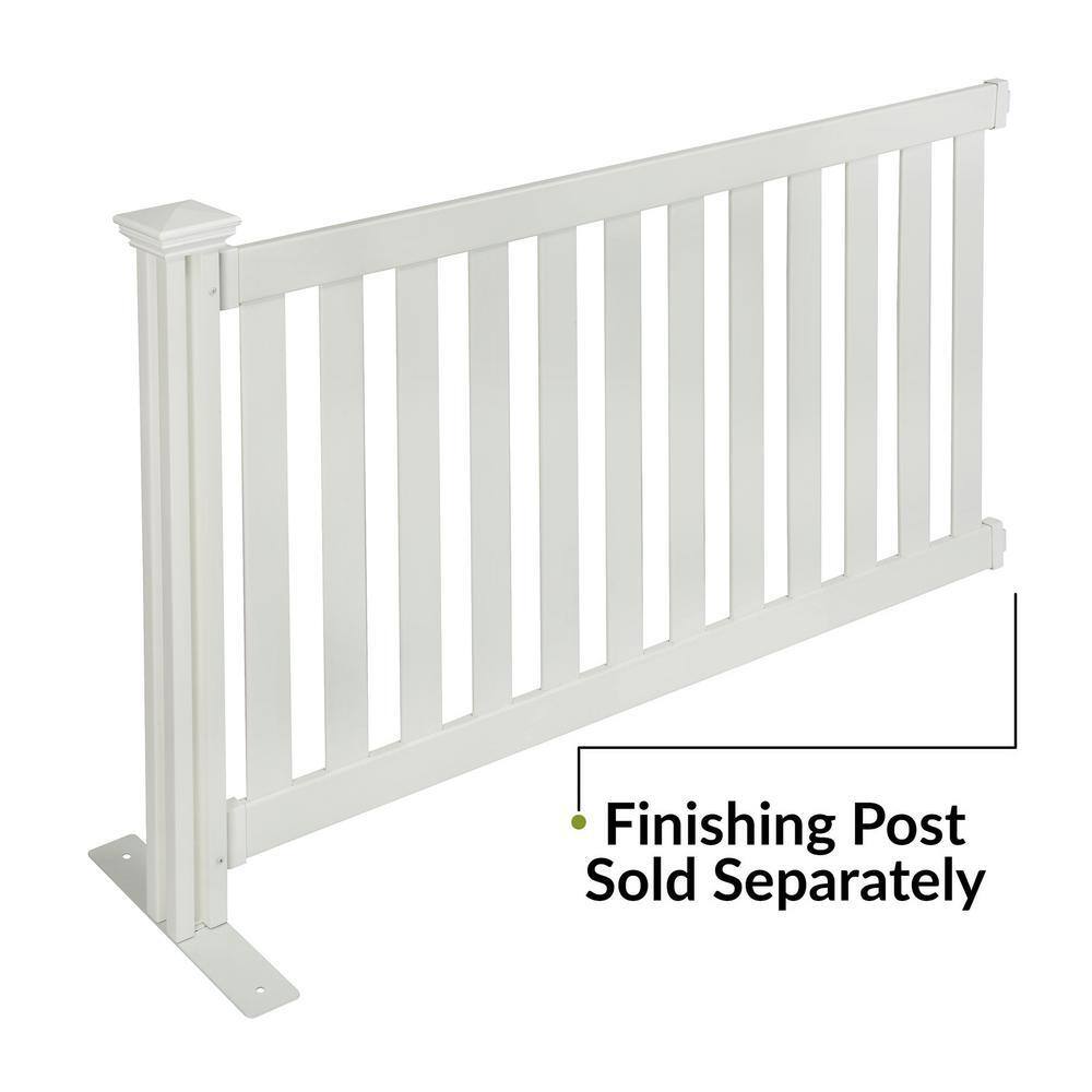 Zippity Outdoor Products 65.5 in. x 38 in. Davidson Hinged White Vinyl Portable Event Spaced Picket Fence Kit ZP19062