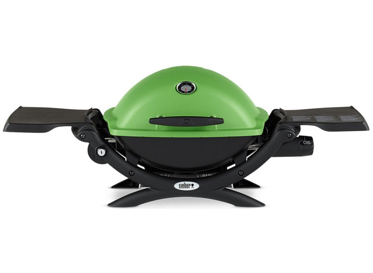 Weber Q 1200 Green Portable Liquid Propane Gas Grill