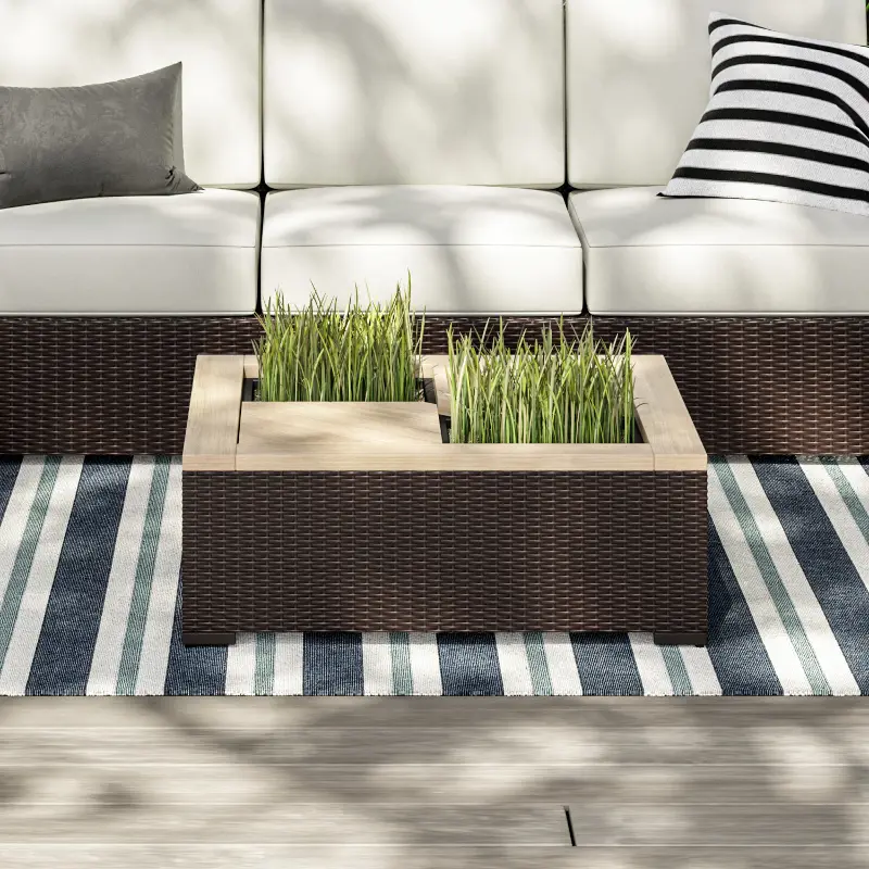 Palm Springs Brown Outdoor Coffee Table