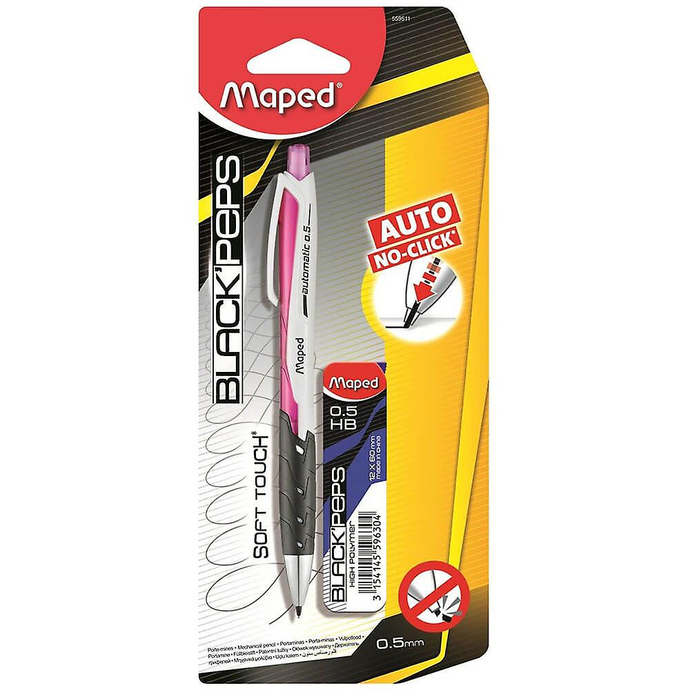 Maped Black Peps Automatic Mechanical Pencil and Leads 0.5mm
