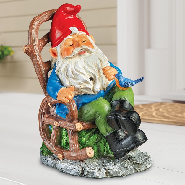 Collections Etc Hand painted Motion Activated Snoring Gnome Decoration