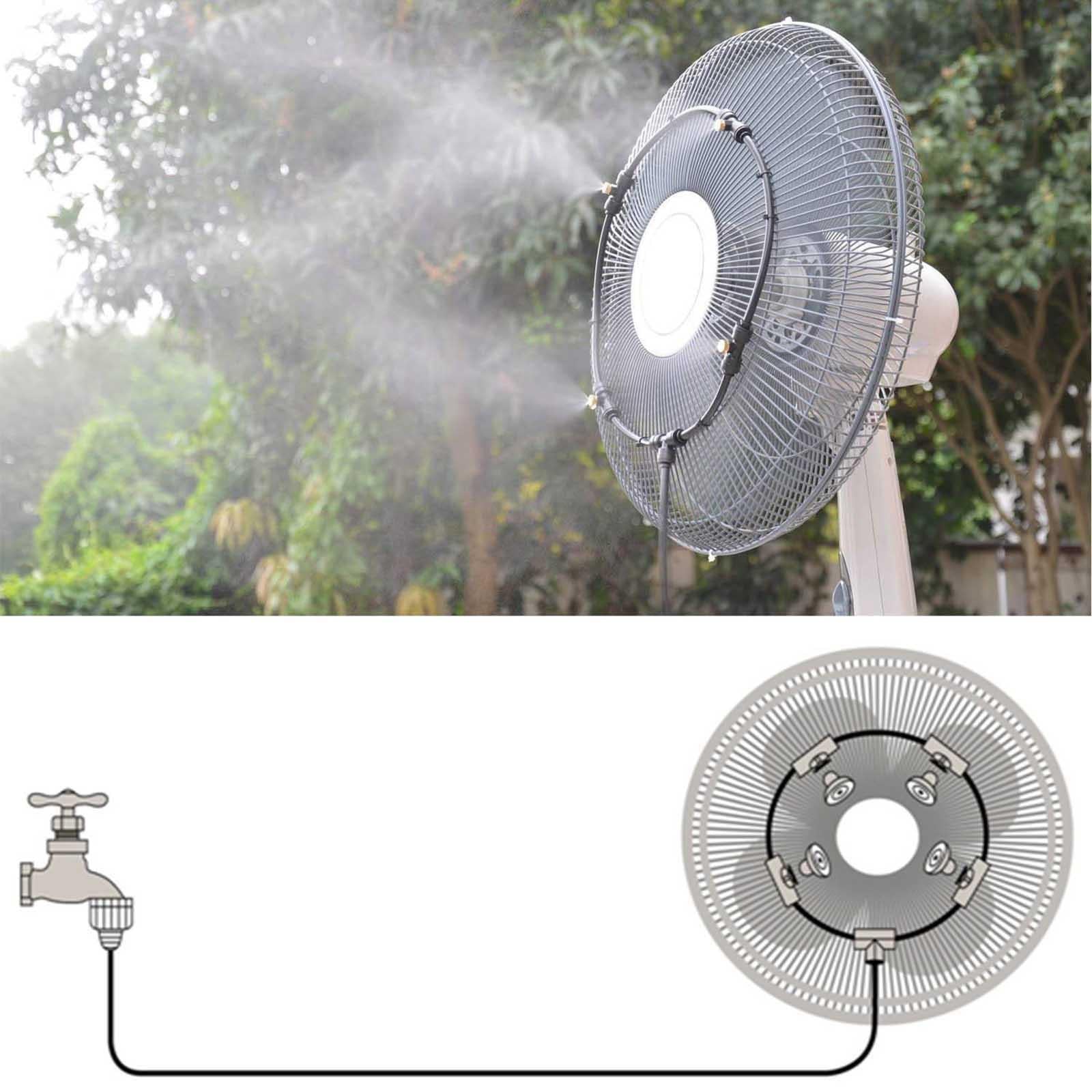 Fan Misting Cooling System for a Cool Patio Outside