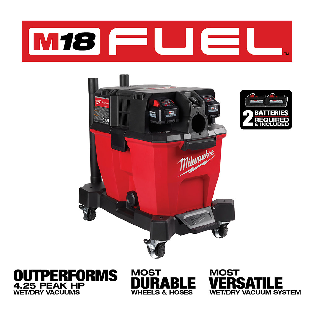 Milwaukee M18 FUEL Vacuum Kit 9 Gallon 36V Wet/Dry