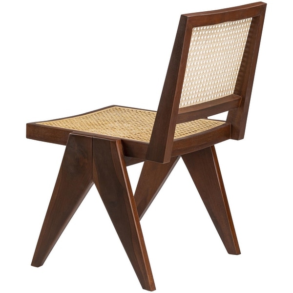 Adelrina Wood and Rattan Dining Chairs (Set of 2)