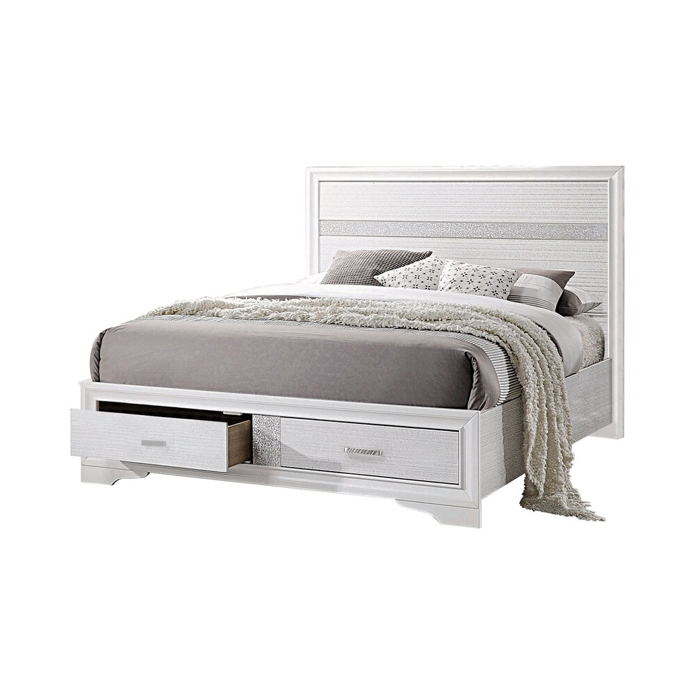 Coaster Furniture Miranda White 2 drawer Storage Bed