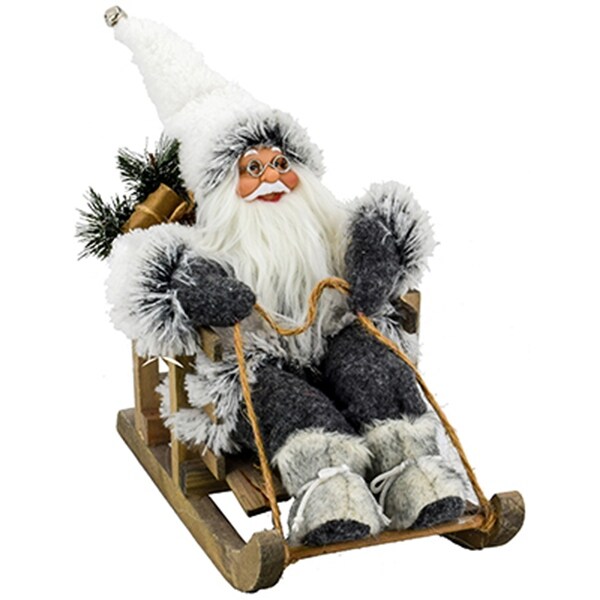 AandB Home Santa Figurine on Sled