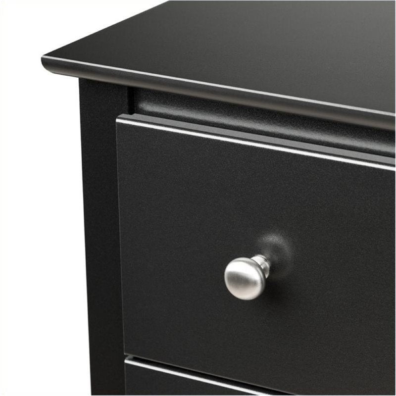 Bowery Hill 2 Drawer Nightstand in Black