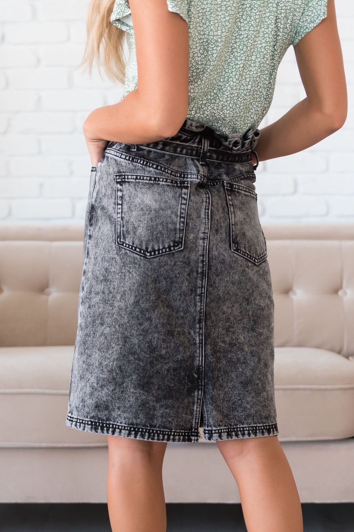 Born a Star Modest Denim Skirt