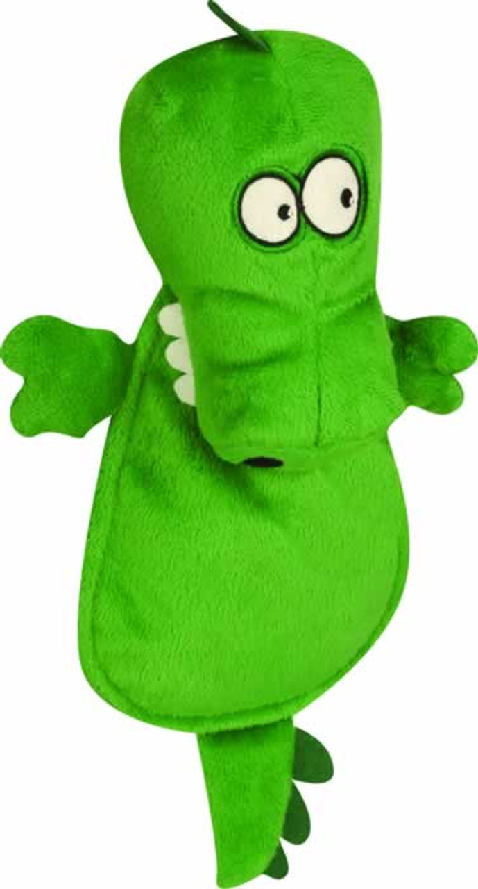 Hear Doggy's Silent Squeaker Flat Gator with Chew Guard Dog Toy