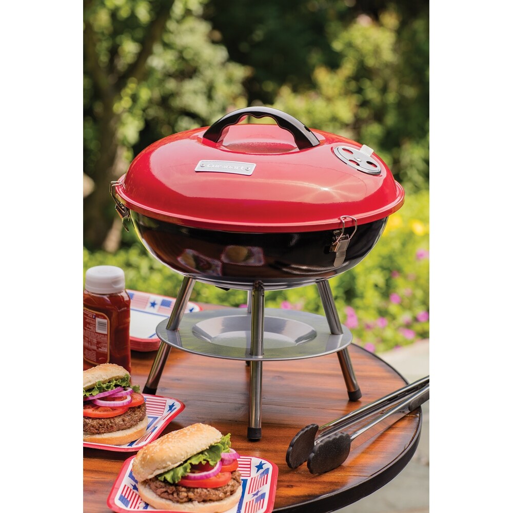 Cuisinart Red 14 Inch Portable Charcoal Grill