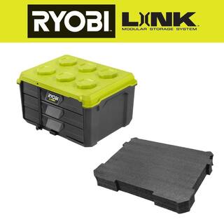 RYOBI LINK 2-Drawer Tool Box with Foam Insert STM301-STM307