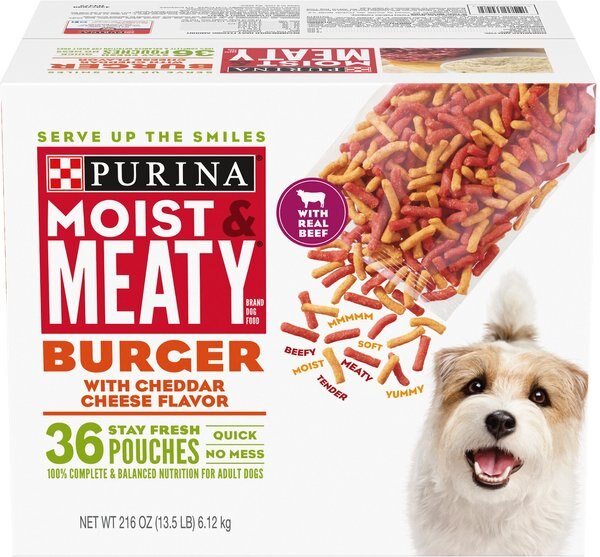 Moist and Meaty Burger with Cheddar Cheese Flavor Dry Dog Food