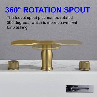 Nestfair 2-Handle Deck-Mount Roman Tub Faucet in Brushed Gold SMD1523G