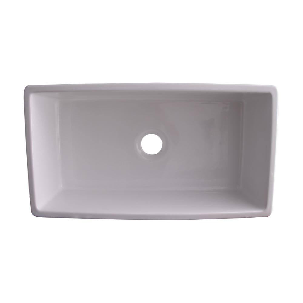 Barclay Products Gwen Farmhouse Apron Front Fireclay 33 in. Single Bowl Kitchen Sink in White FS33