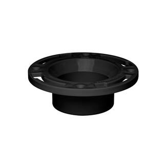 Oatey Fast Set 3 in. Outside Fit 4 in. Inside Fit ABS Open Hub Toilet Flange with Plastic Ring 435022