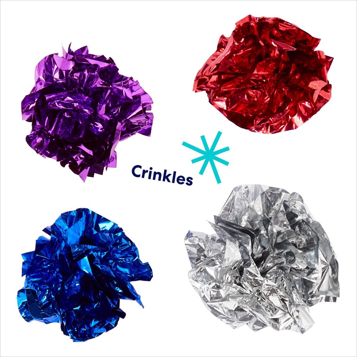 Frisco Colorful Crinkle Ball Cat Toy