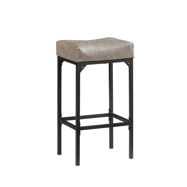 PU Leather Soft Bar Stool，Set of 2