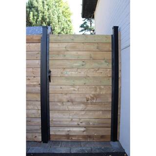 Slipfence 4 ft. x 6 ft. Wood and Aluminum Fence Gate Kit SF2-GK100