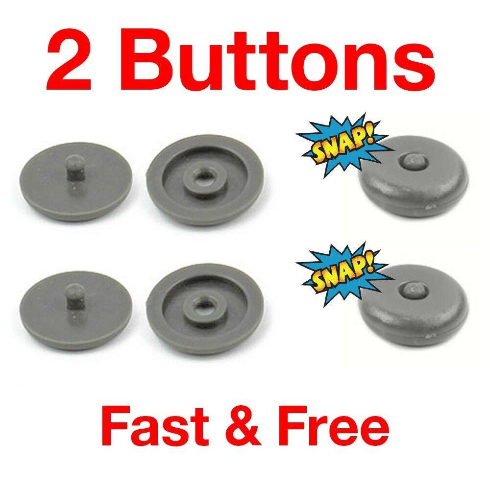 20 Pairs Seat Belt Button Buckle Stop - Universal Fit Stopper Kit Gray