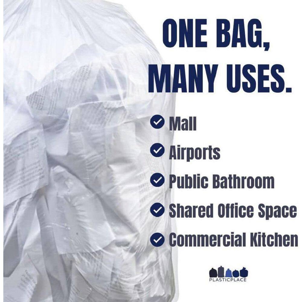 Plasticplace 20-30 Gal. Clear High-Density Trash Bags (Case of 500) W25HDC1