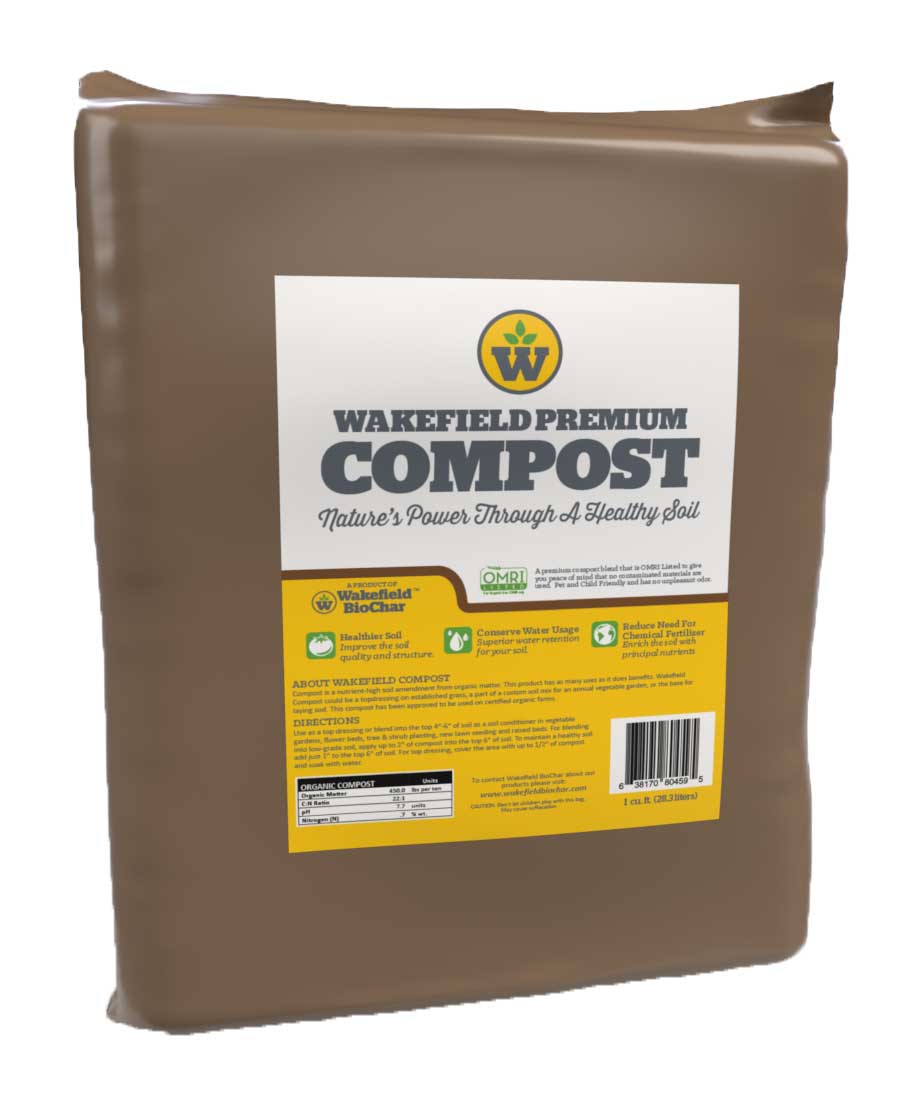 Wakefield BioChar Garden Premium Compost for Healthier Soil 1 Cubic Feet Bag