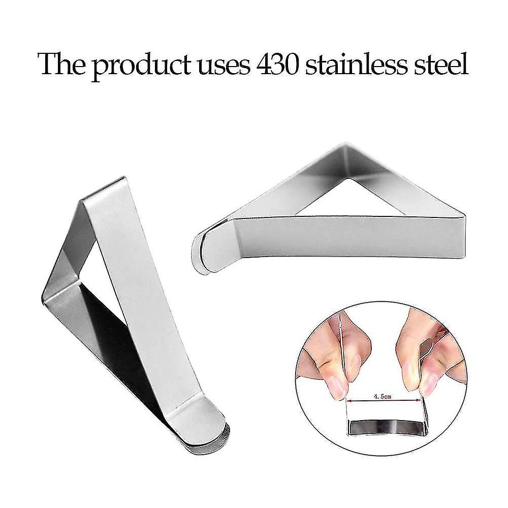 4 Pcs Stainless Steel Tablecloth Clip，non-slip Adjustable Table Cover Clamps Clip Table Cloth Holde