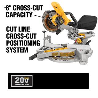 DW 20V MAX Lithium-Ion Cordless 7-14 in. Miter Saw and 20V MAX Lithium-Ion Cordless Brushless Router (Tools Only) DCS361M1W600