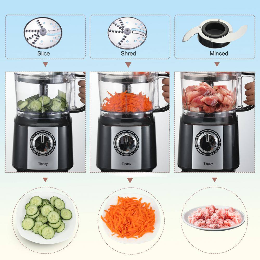 Tileon 10-Cup 2-Speed Black Food Processor AYBSZHD1330