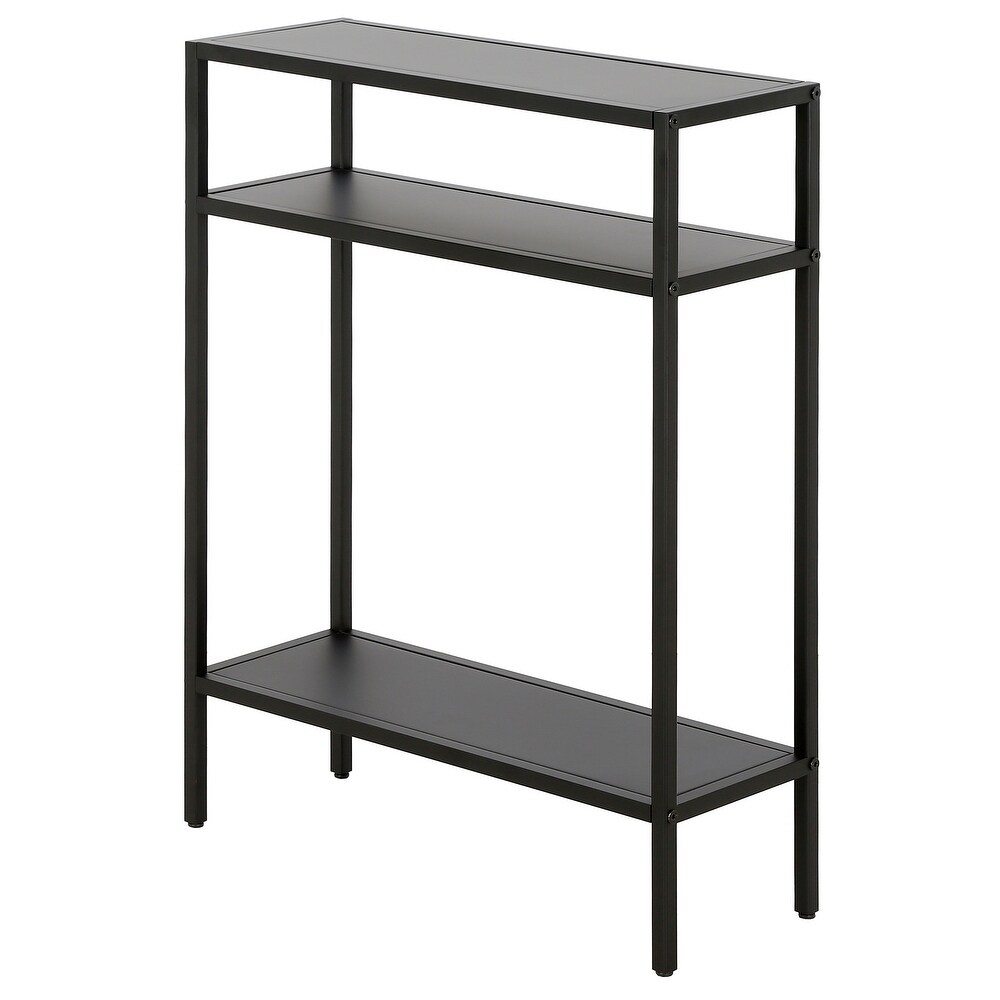 Ricardo Rectangular Console Table with Metal Shelves