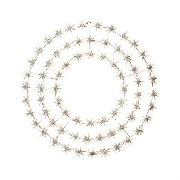 Illuminating 840 LED White Metal Snowflake Garland Light