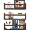 Floating Bookshelf 3 Same Dimensions, 16 Inch Handmade Solid Wood Wall Book Shelf, Wall Shelf for Kitchen Spice Rack or Bathroom Organizer