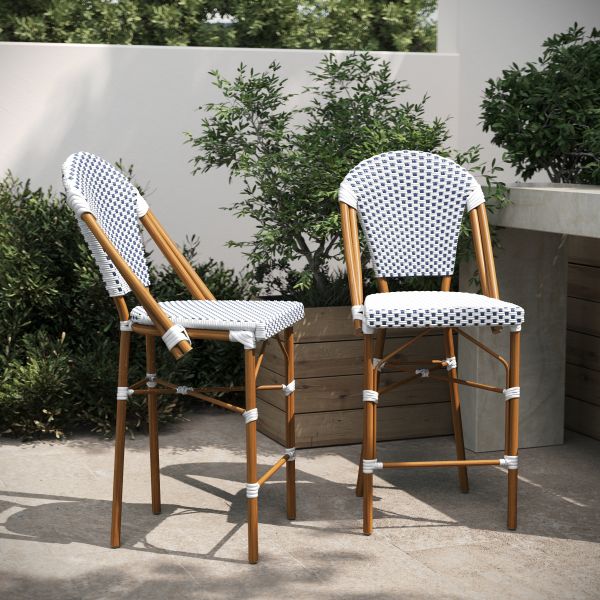 Lourdes Set of 2 Stackable Indoor/Outdoor French Bistro 26