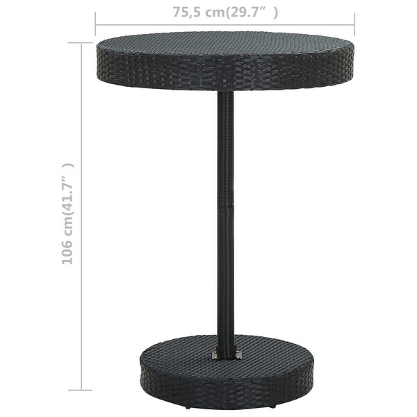 vidaXL Patio Table Black 29.7