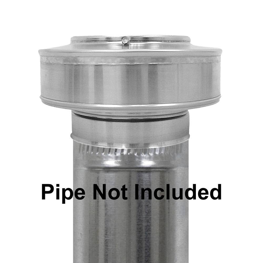 Active Ventilation 6 in. Dia. Aluminum Vent Pipe Cap in Mill Finish VPC-6