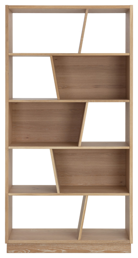 Jude Bookcase Rustic Oak   Transitional   Bookcases   by Sunpan Modern Home  Houzz