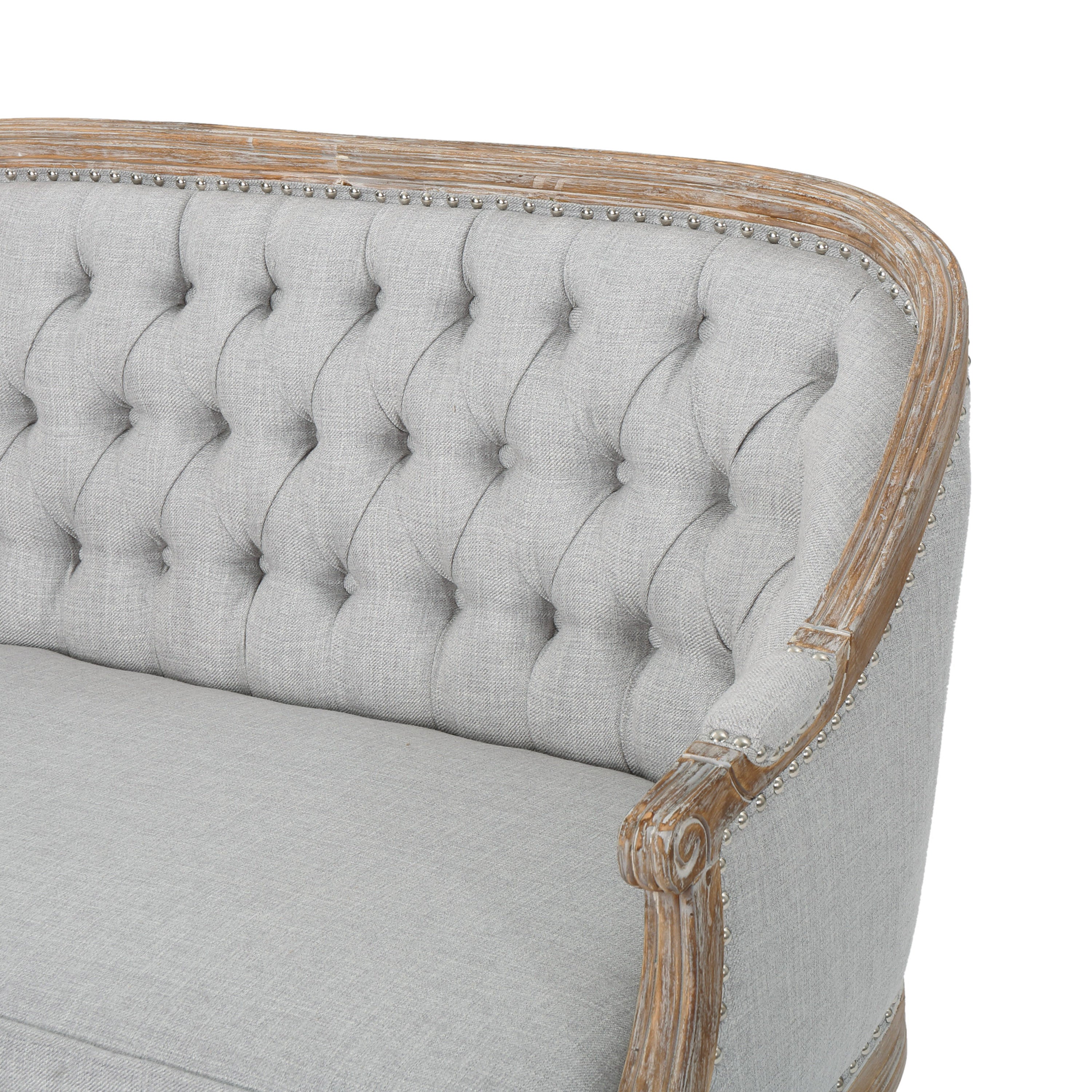 Megan Traditional Tufted Upholstered Loveseat