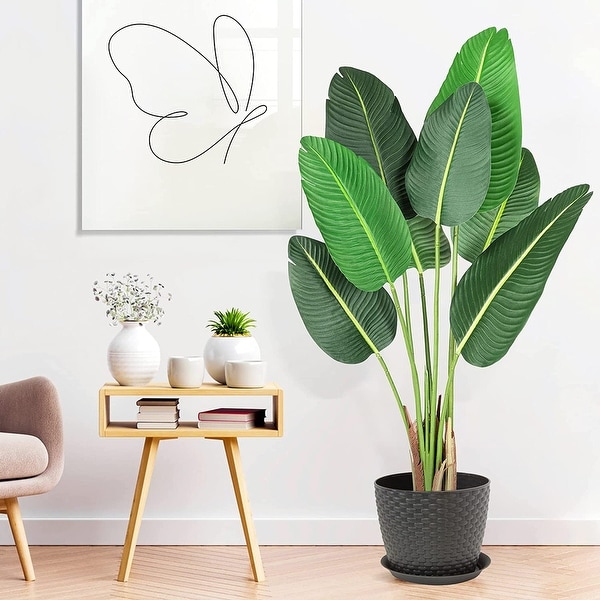 Artificial Tree Fiddle Leaf Fig Plants Faux Plant for Home Decor Indoor Outdoor Office