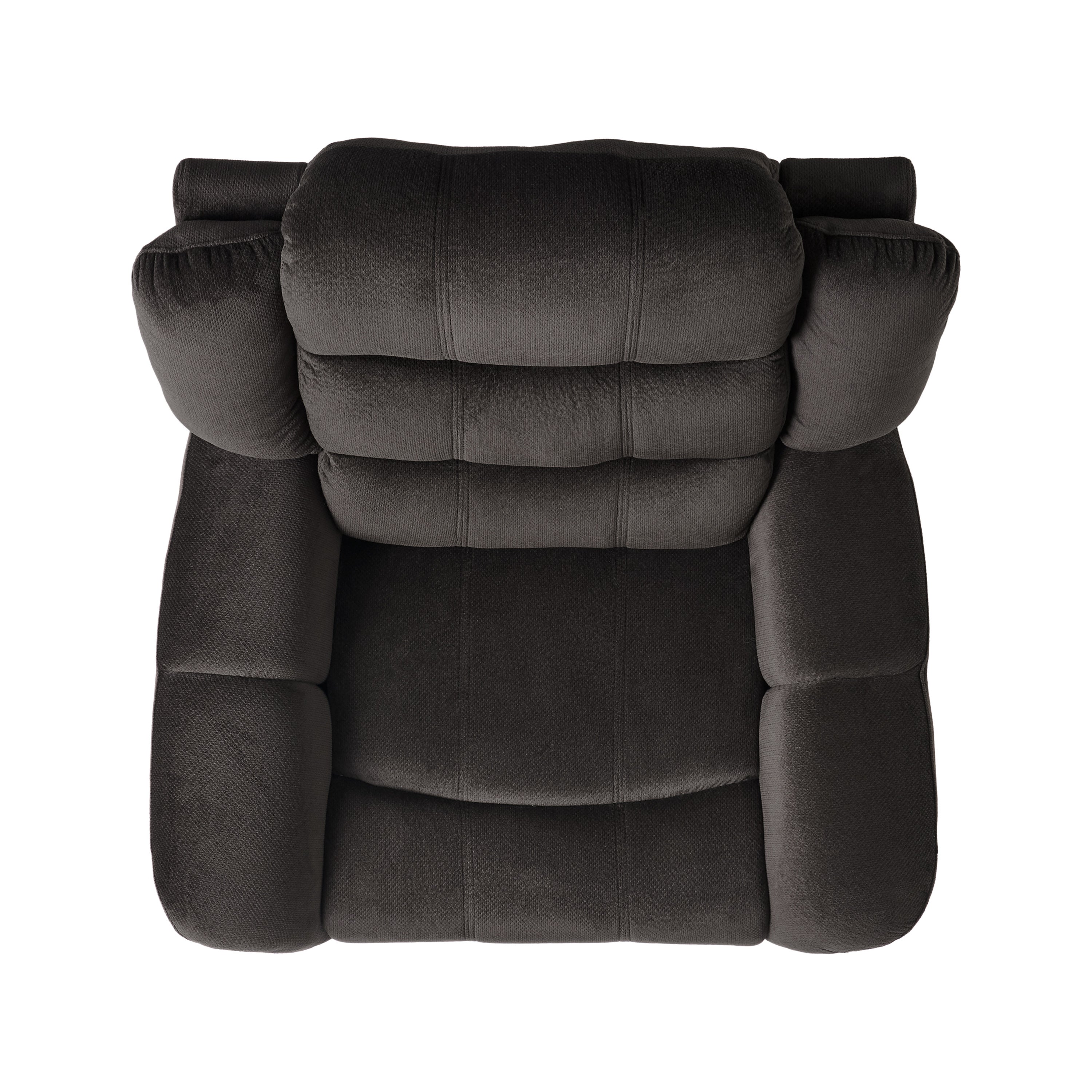 Hidal Brown Fabric Glider Recliner Club Chair