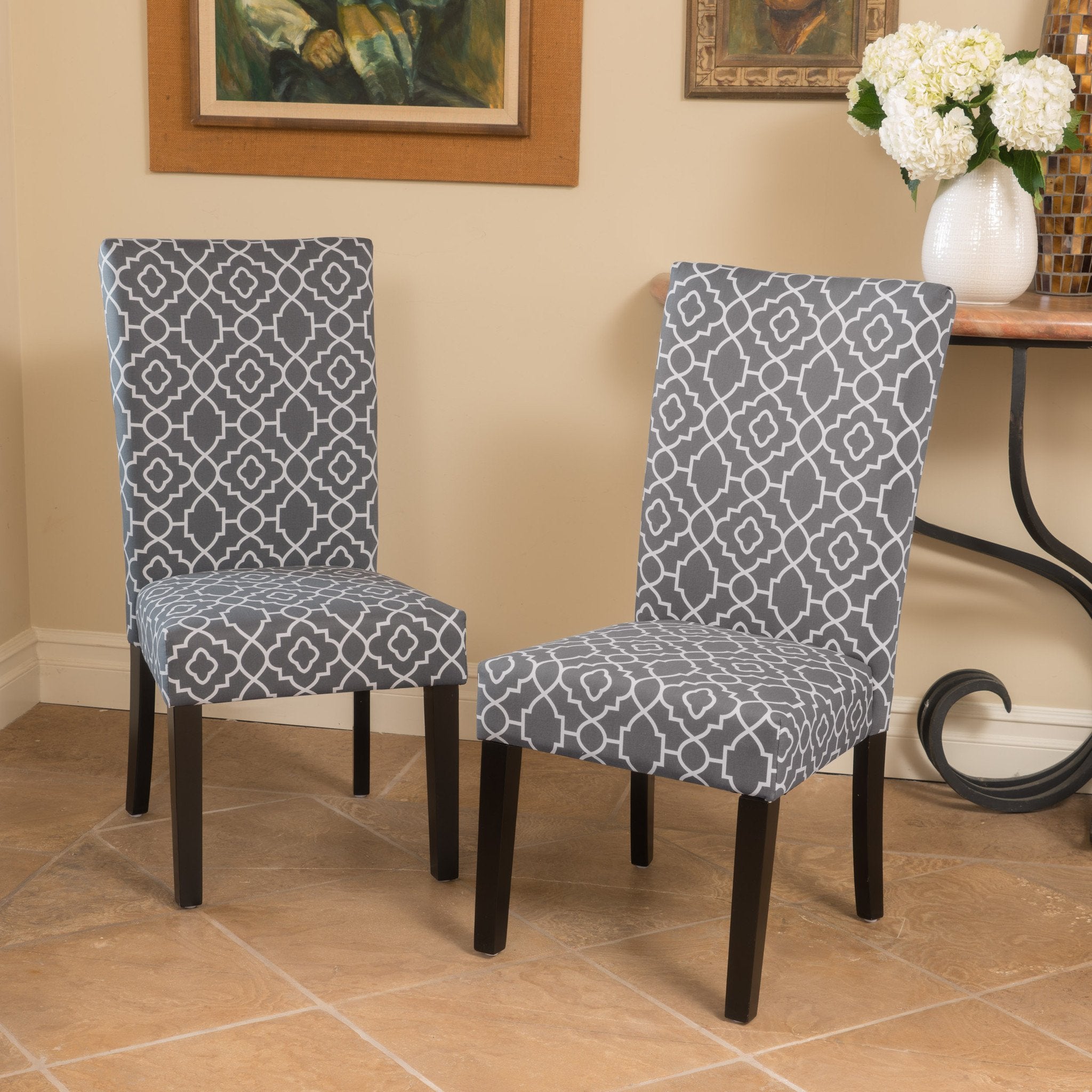 Jericho Quality Crafted Fabric Dining Chair (Set of 2)