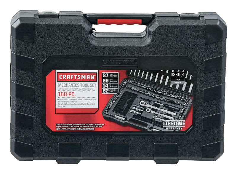 Craftsman 1/4 in. drive SAE 6 Point Mechanic\u0027s Tool Set 168 pc