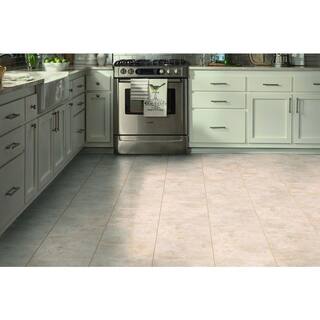 TrafficMaster Travertine Beige 4 MIL x 12 in. W x 12 in. L Peel and Stick Water Resistant Vinyl Tile Flooring (30 sqftcase) SS2380